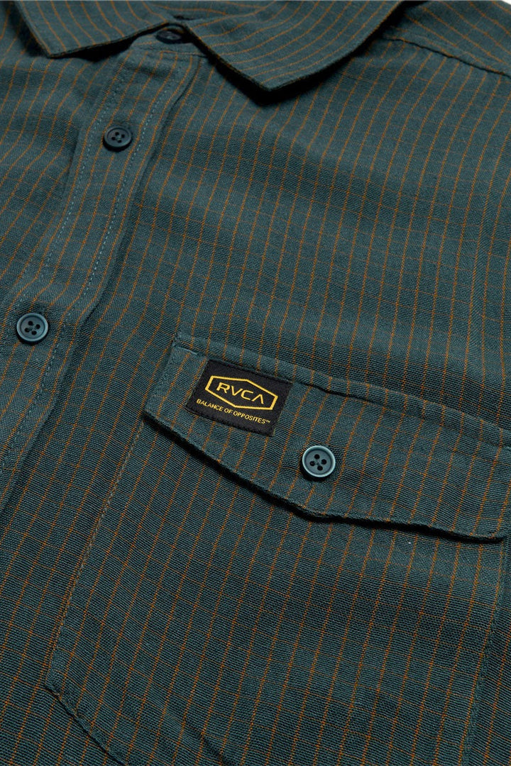 RVCA - Dayshift Plaid Short Sleeve in Duck Blue