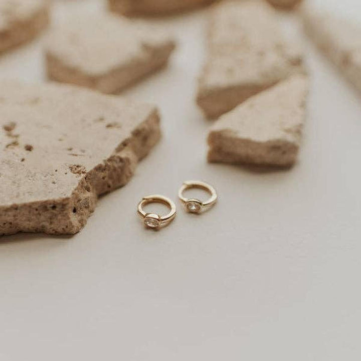 Mauve Jewelry Co. - Aspen Diamond Hoops in Gold Vermeil