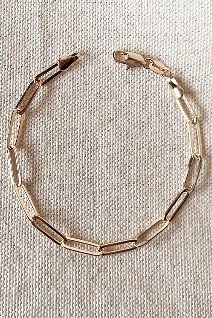 GoldFi - Classic Paperclip Bracelet in Gold - 6in
