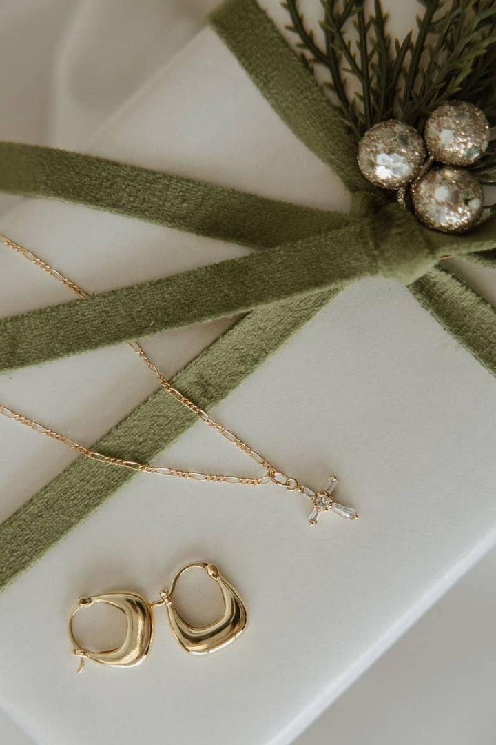 True by Kristy Jewelry - Shaina Hoops Earrings Gold Filled