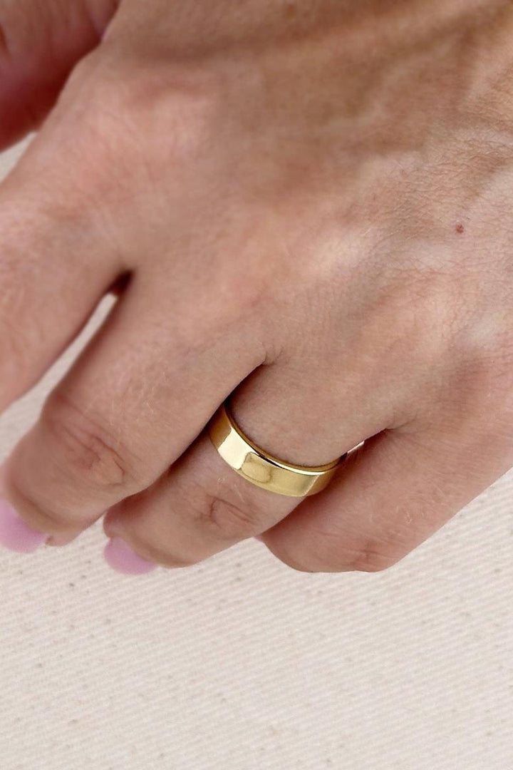 GoldFi - 18k Gold Filled Polished Flat Band Ring