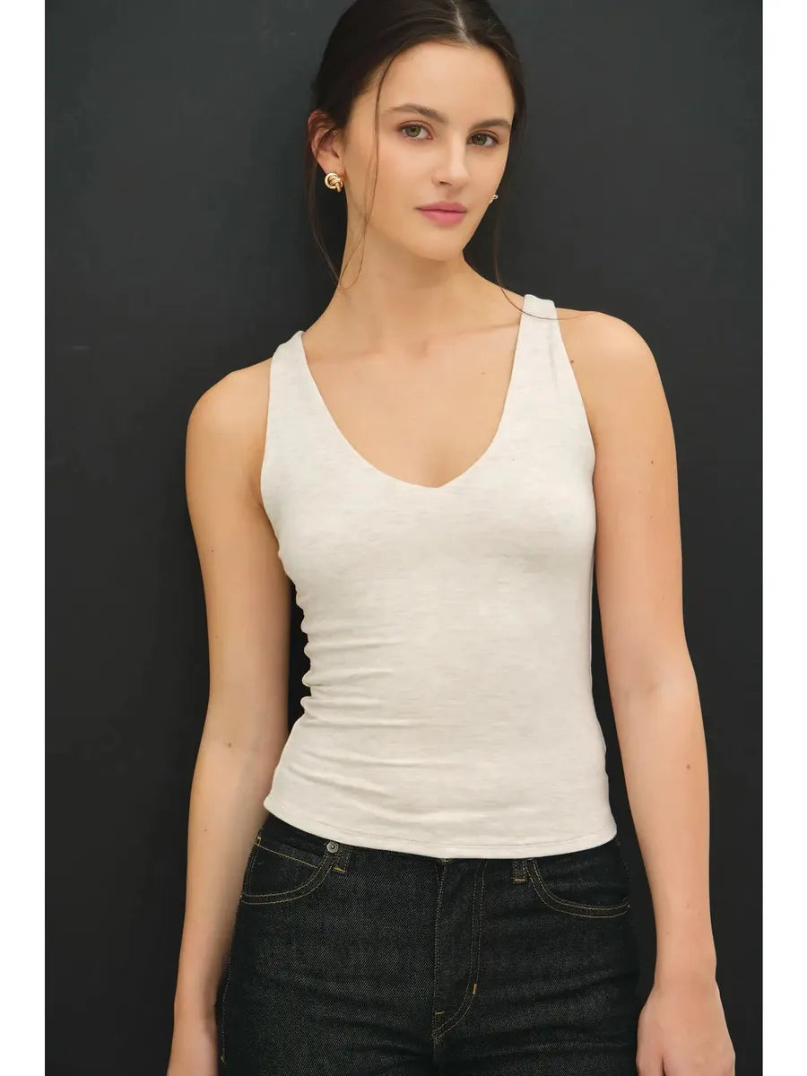 Be Cool - Basic Full Length V-Neck Tank