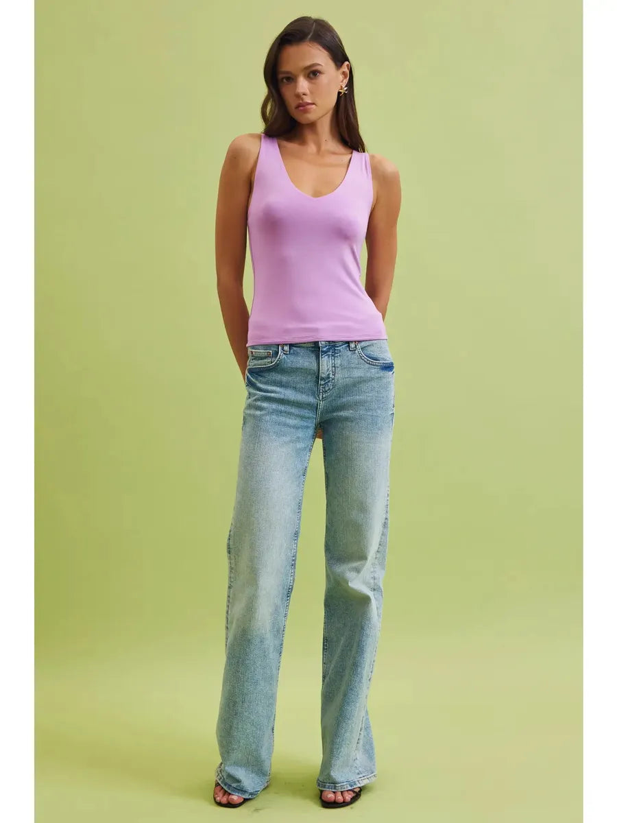 Be Cool - Basic Full Length V-Neck Tank
