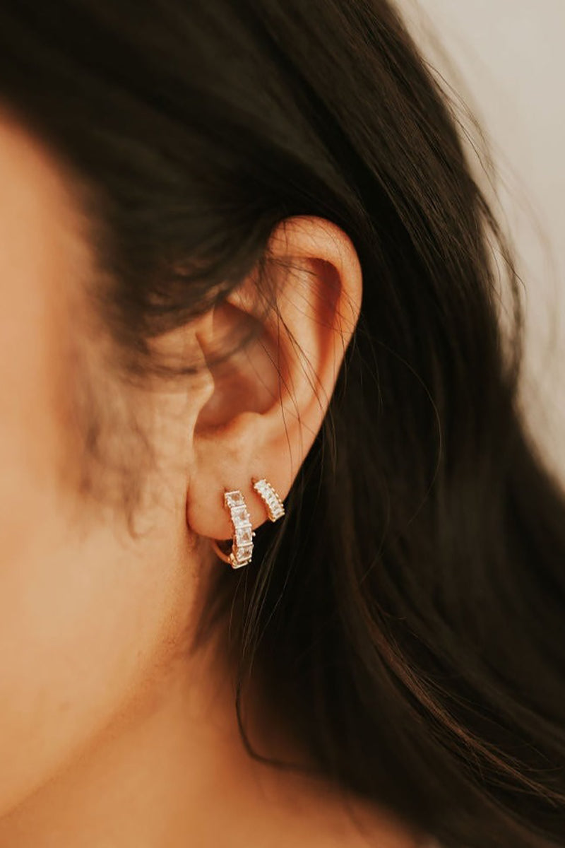 Mauve Jewelry Co. - Charlotte Diamond Hoops in 18k Gold Filled