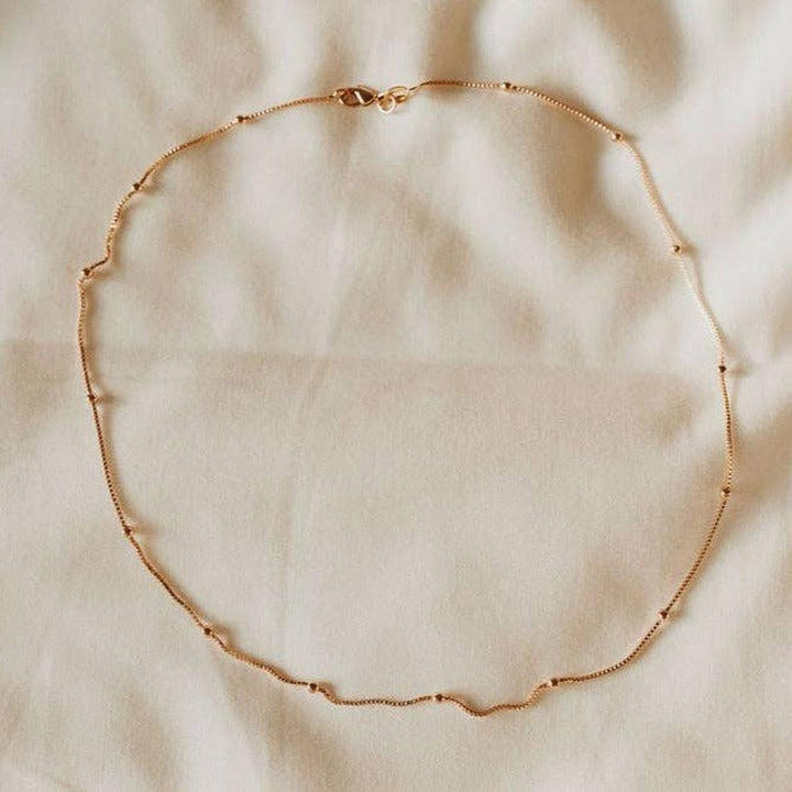 Mauve Jewelry Co. - Annie Gold Filled Satellite Necklace: 18"