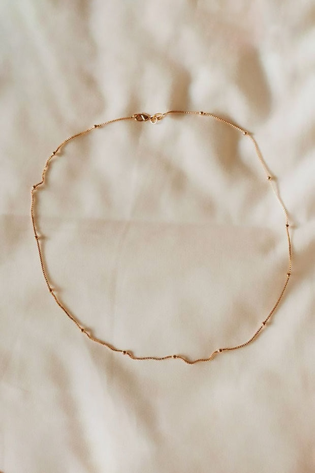 Mauve Jewelry - Annie Gold Filled Satellite Necklace - 16"
