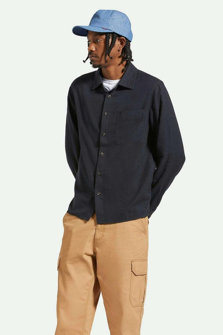 Brixton - Hasting Lightweight Ultra Soft Flannel in Black