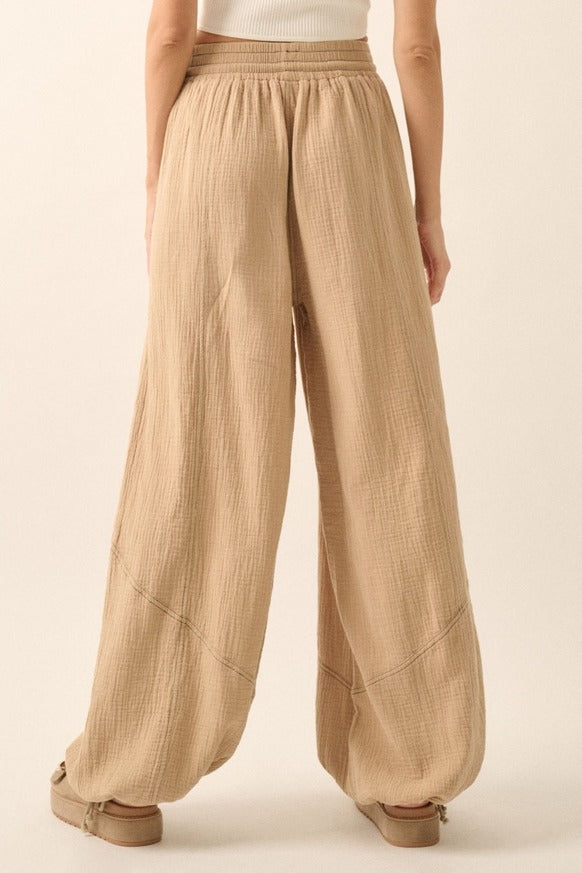 Promesa USA - Mineral Washed Crinkle Cotton Parachute Pants
