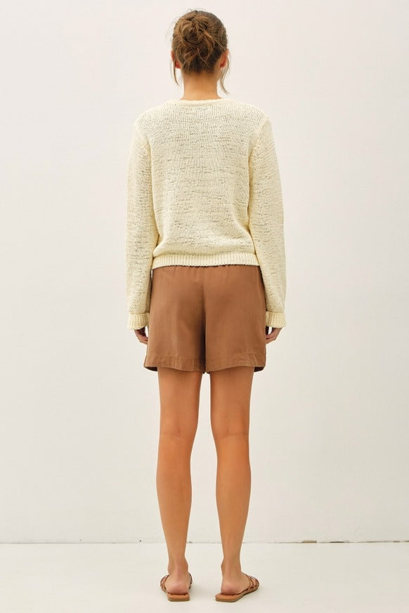 Be Cool - Volume Cuff Slubbed Cardigan