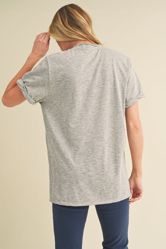 AEMI+CO - Zoie V-Neck Short Sleeve Tee