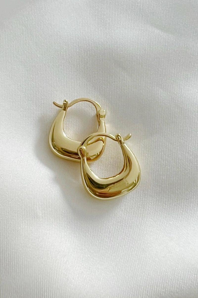 True by Kristy Jewelry - Shaina Hoops Earrings Gold Filled