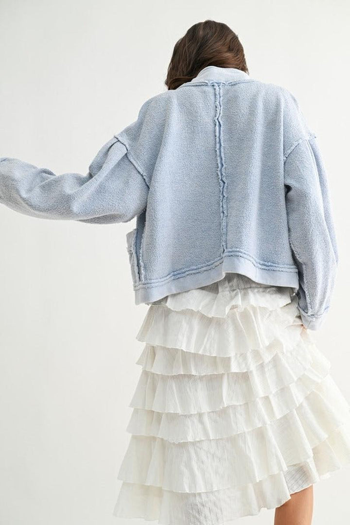 Camellia - Boucle Textured Button-Up Jacket