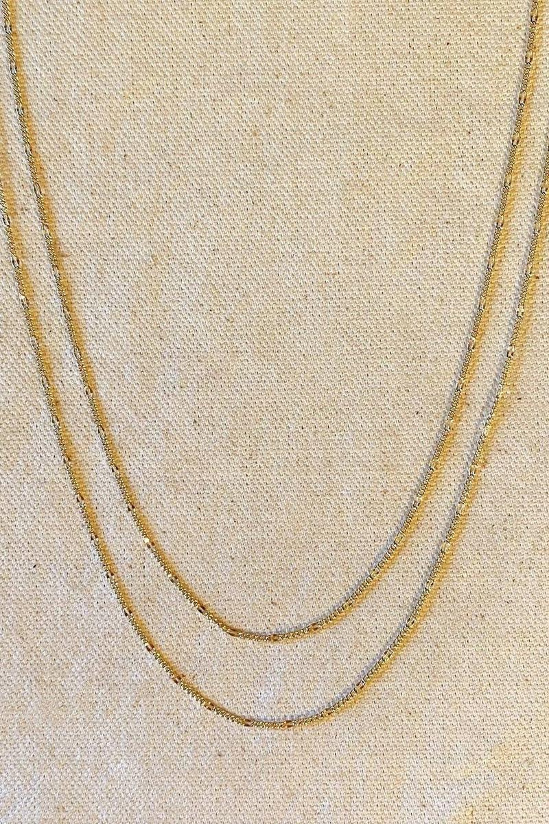 GoldFi - 18k Gold Filled Beaten Figaro Chain