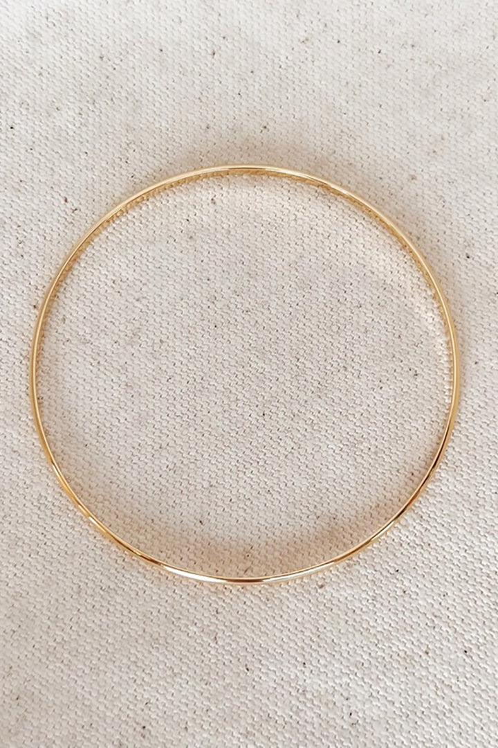 GoldFi - Plain Classic Bangle in Gold - 65mm