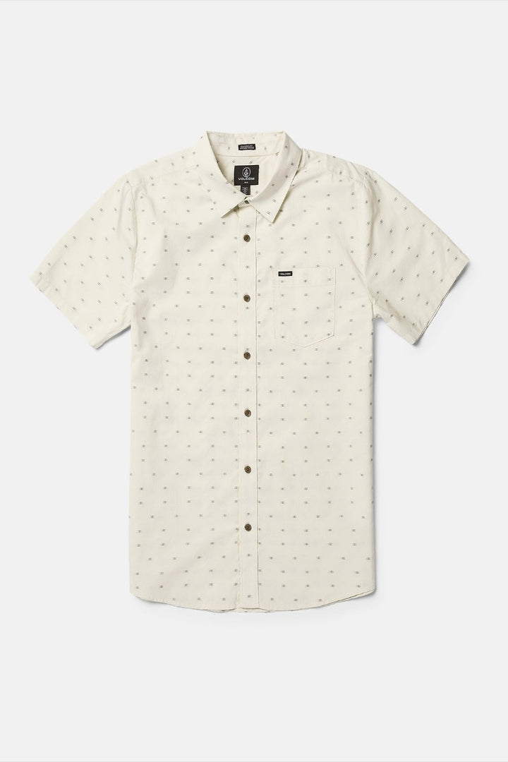 Volcom - Crownstone Short Sleeve Shirt in Off White