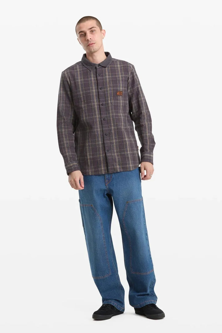 Volcom - Stonevise Plaid Long Sleeve in Asphalt Black