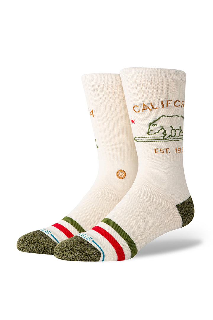Stance - California Republic Cotton Crew Medium Cushion Socks in Off White