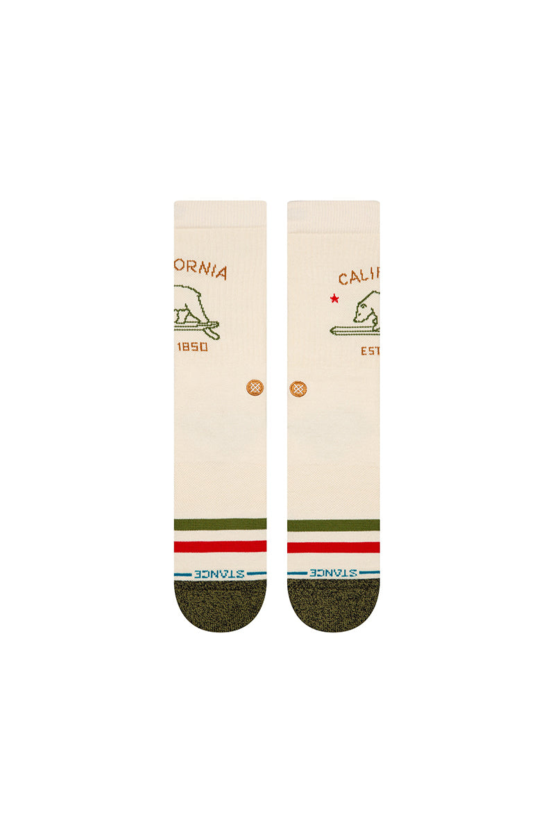 Stance - California Republic Cotton Crew Medium Cushion Socks in Off White