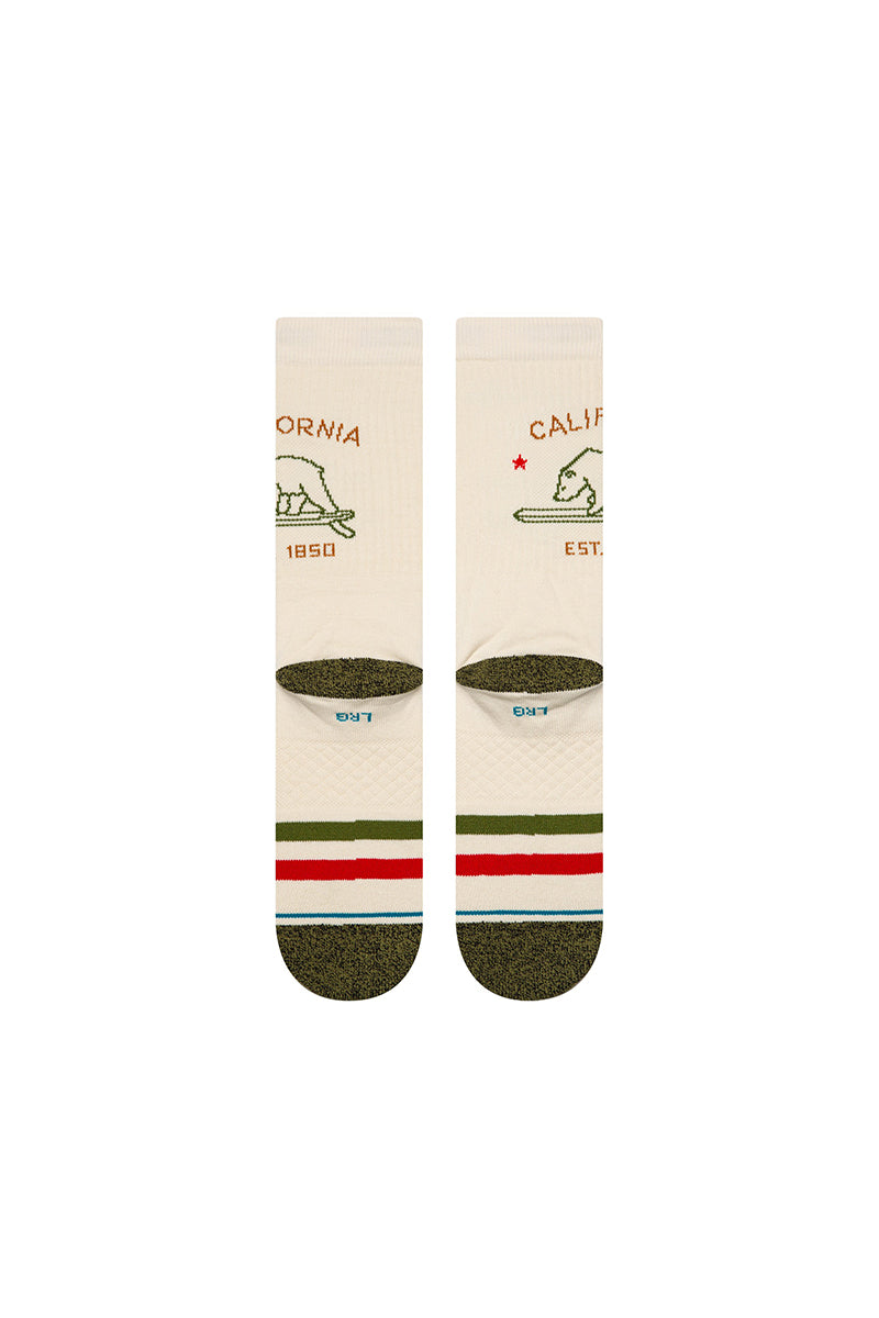 Stance - California Republic Cotton Crew Medium Cushion Socks in Off White