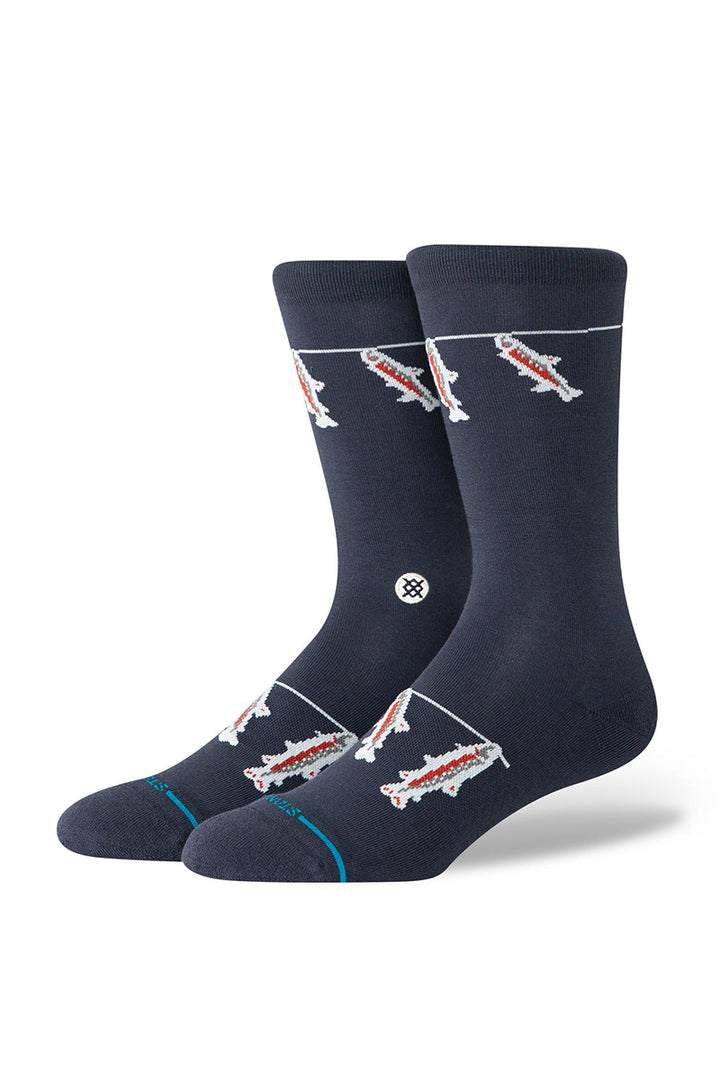 Stance - Gone Fishin Crew Sock in Navy