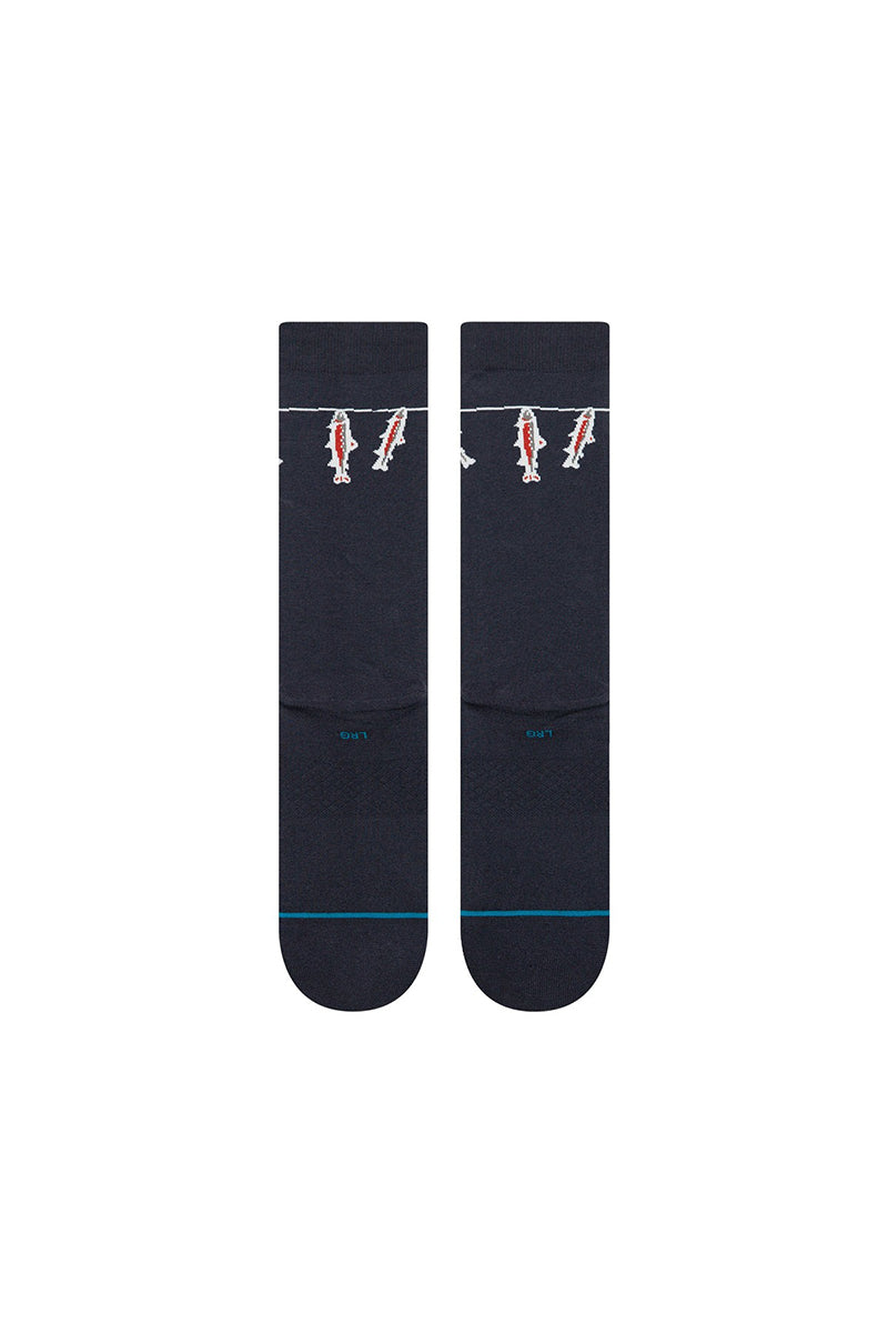Stance - Gone Fishin Crew Sock in Navy