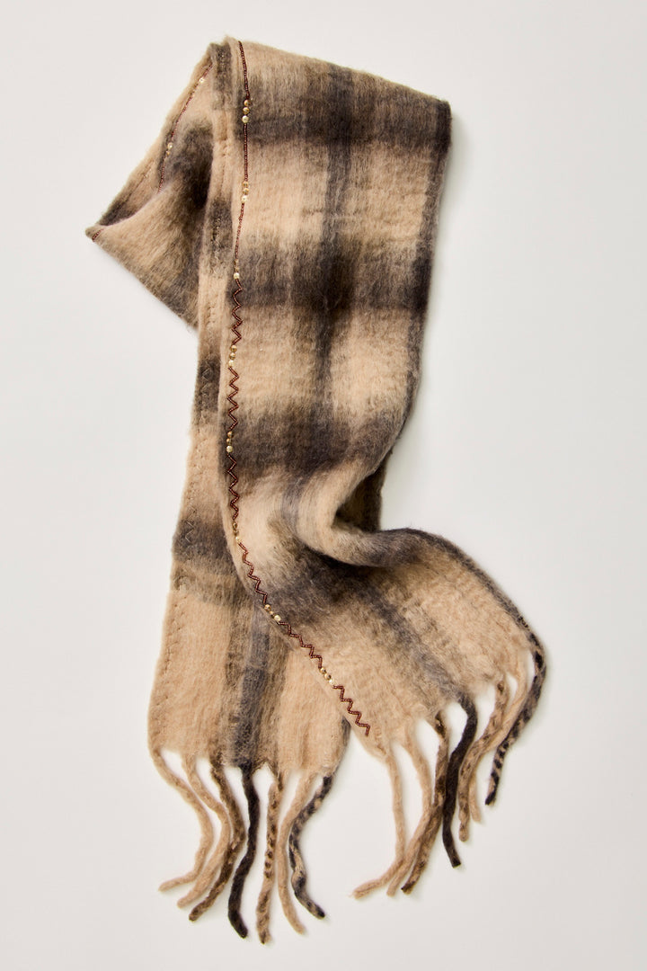Free People - Highland Plaid Skinny Scarf