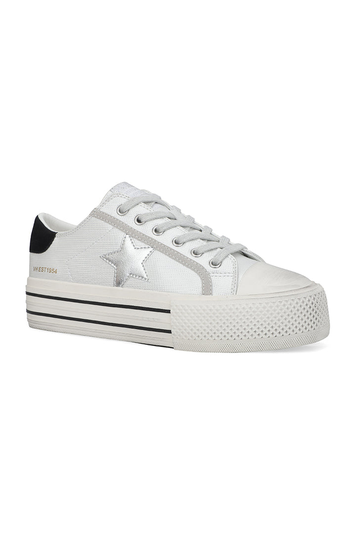 Vintage Havana - Amaze 3 Sneakers in White with Silver Star