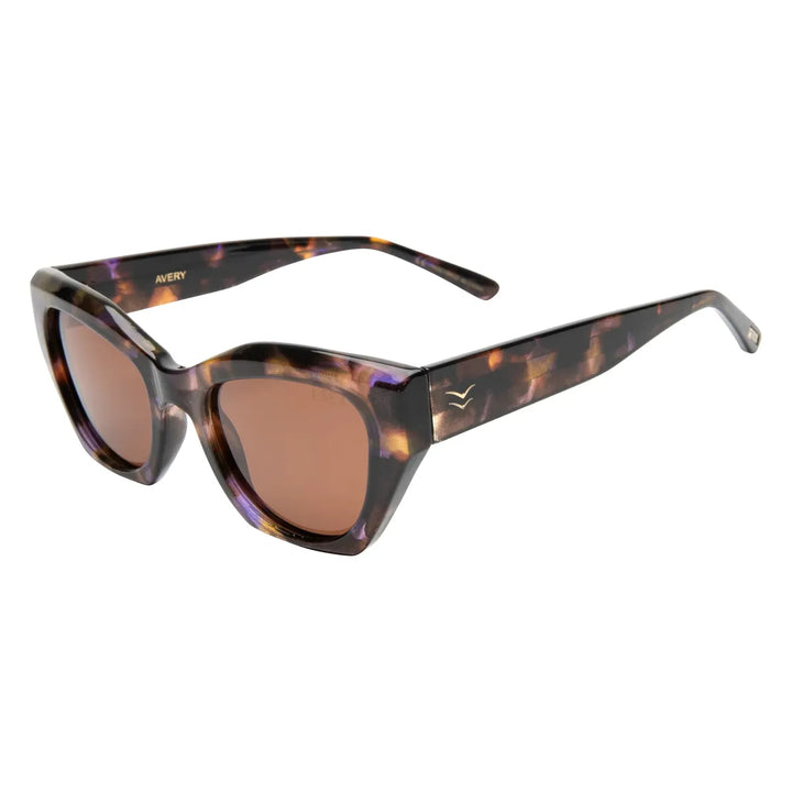 I-SEA - Avery with Blue Tortoise Frame with Brown Polarized Lenses