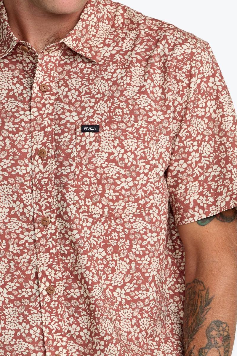 RVCA - Botanical Short Sleeve Shirt in Rawhide