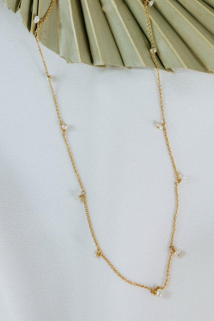 Tree Myriah - Lucy Shaker Necklace with Labradorite in 18k Gold Fill