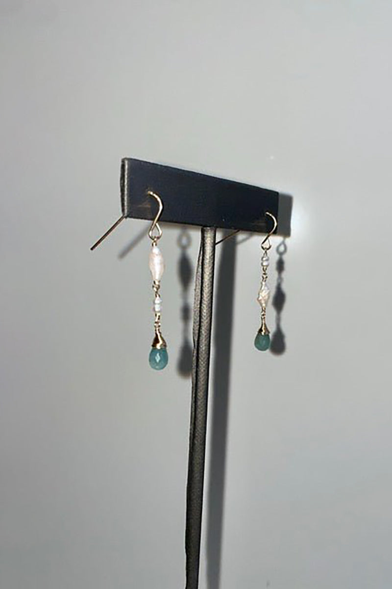 Tree Myriah - Lagoon Grandidierite Earrings in Gold