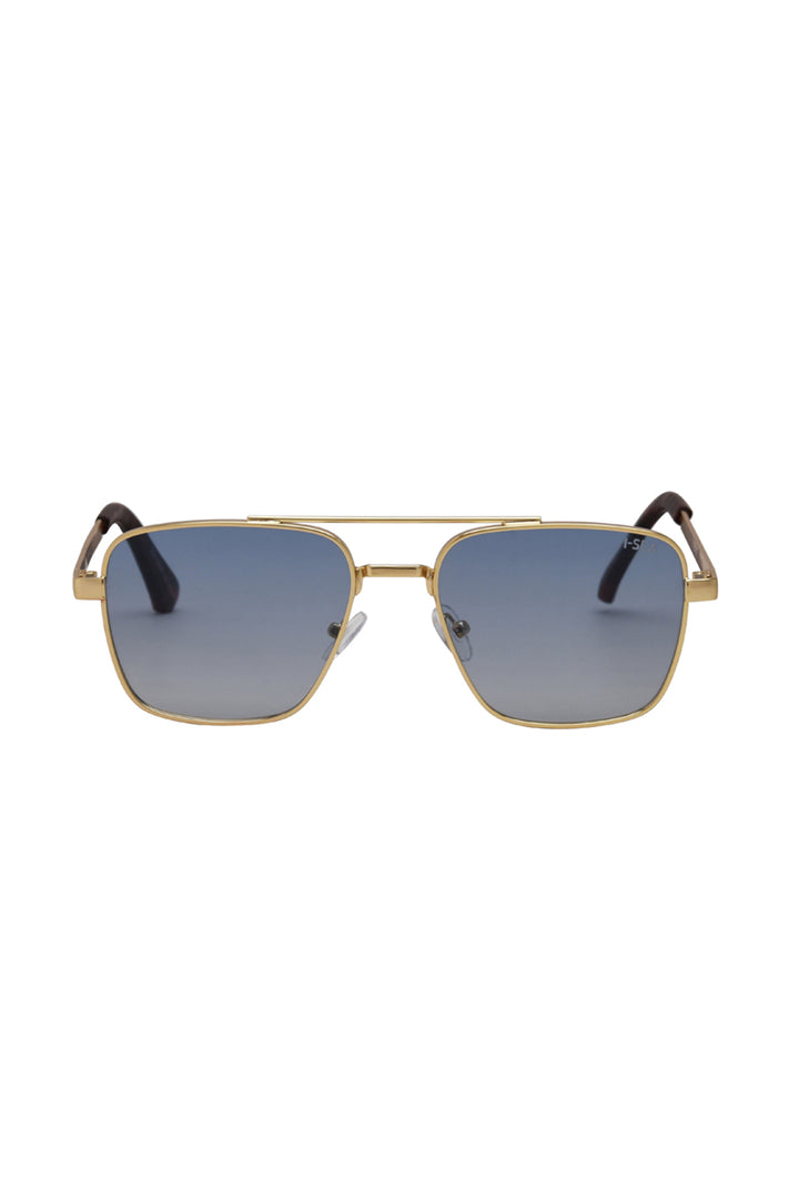 I-SEA - Brooks with Gold Frames and Blue Polarized Lenses