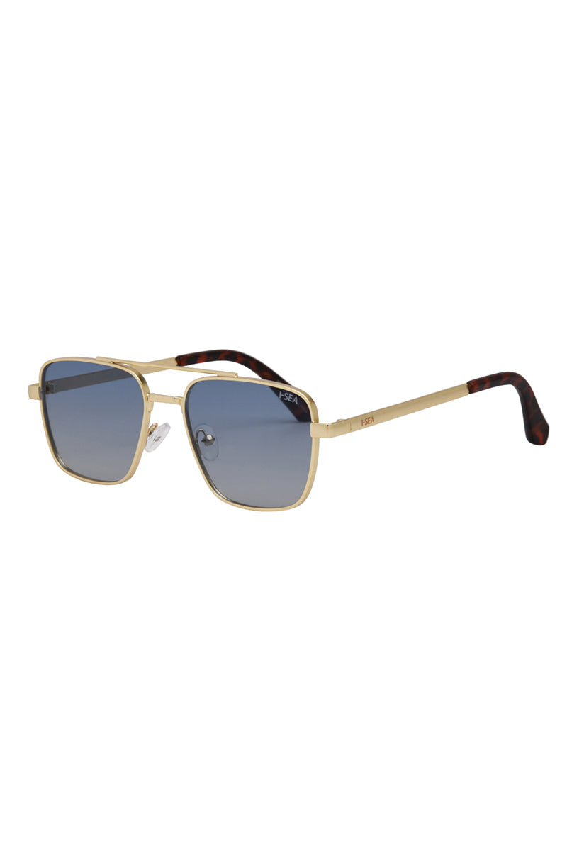 I-SEA - Brooks with Gold Frames and Blue Polarized Lenses