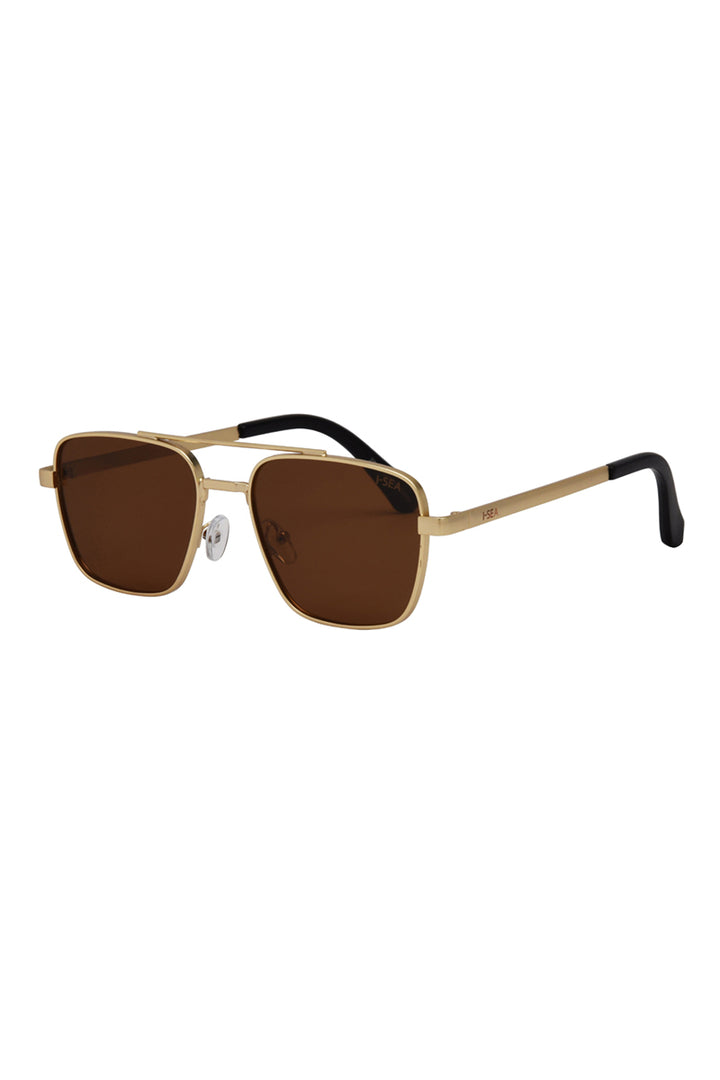 I-SEA - Brooks with Gold Frames and Brown Polarized Lenses