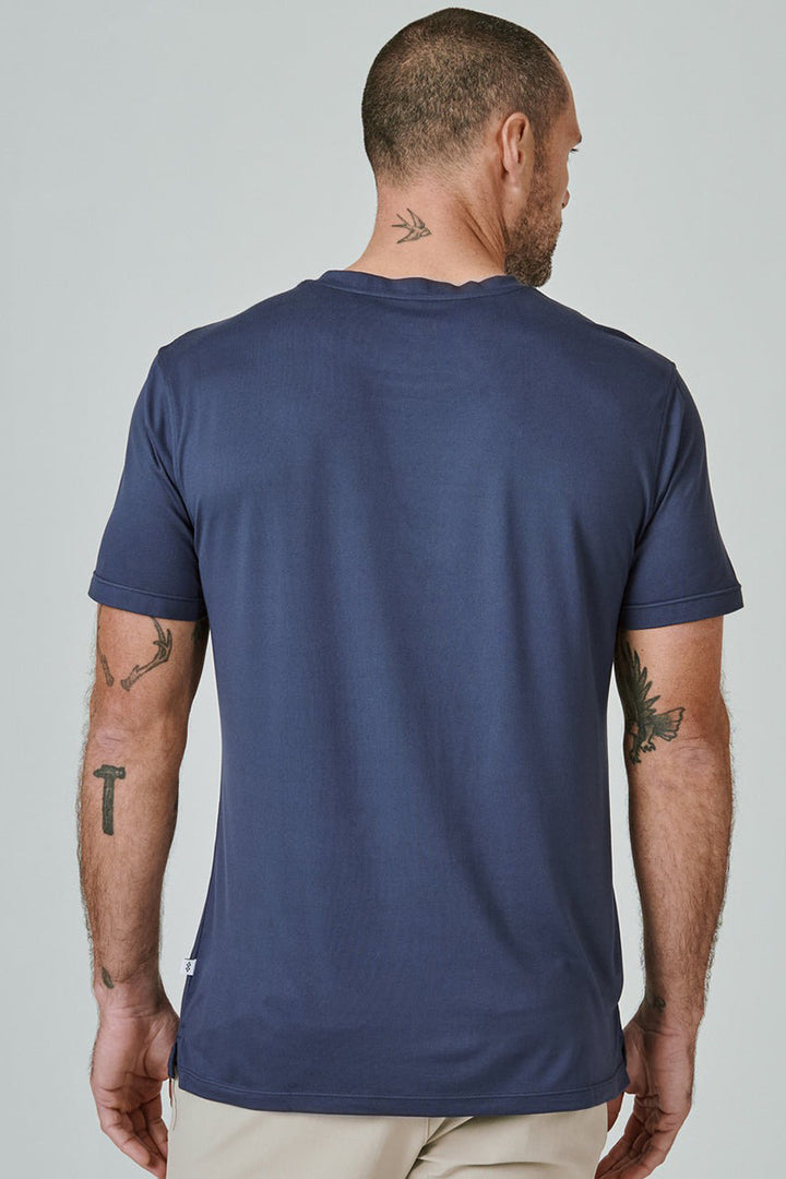 7DIAMONDS - Core™ Crew Neck Tee in Island Blue
