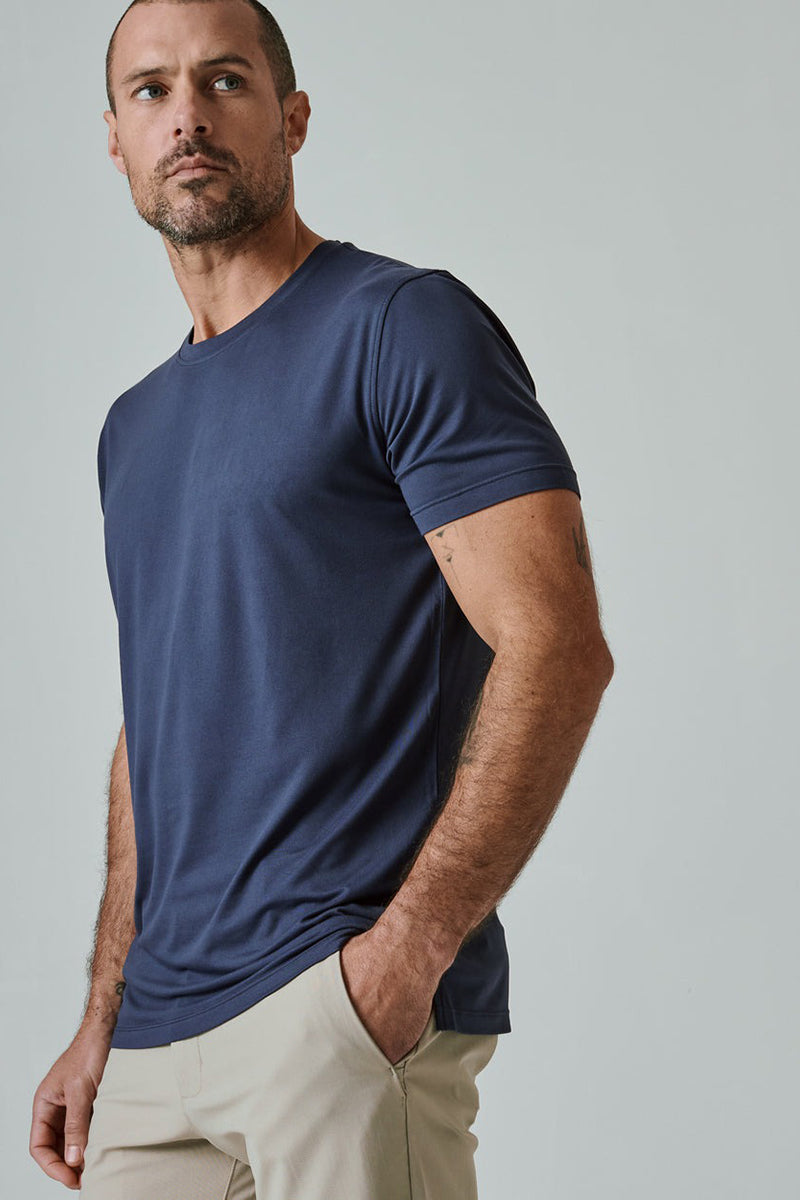 7DIAMONDS - Core™ Crew Neck Tee in Island Blue