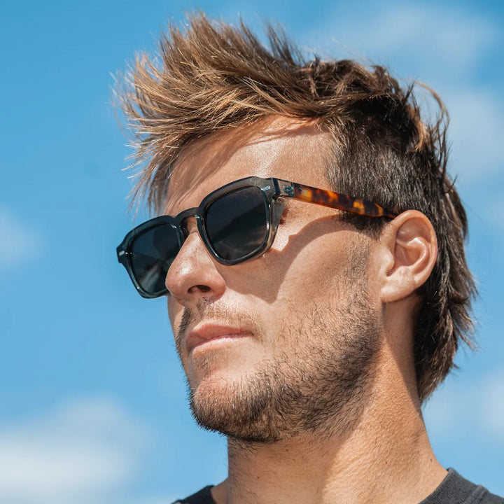 I-SEA - Hudson with Leaf and Tortoise Frames and Taupe Polarized Lenses