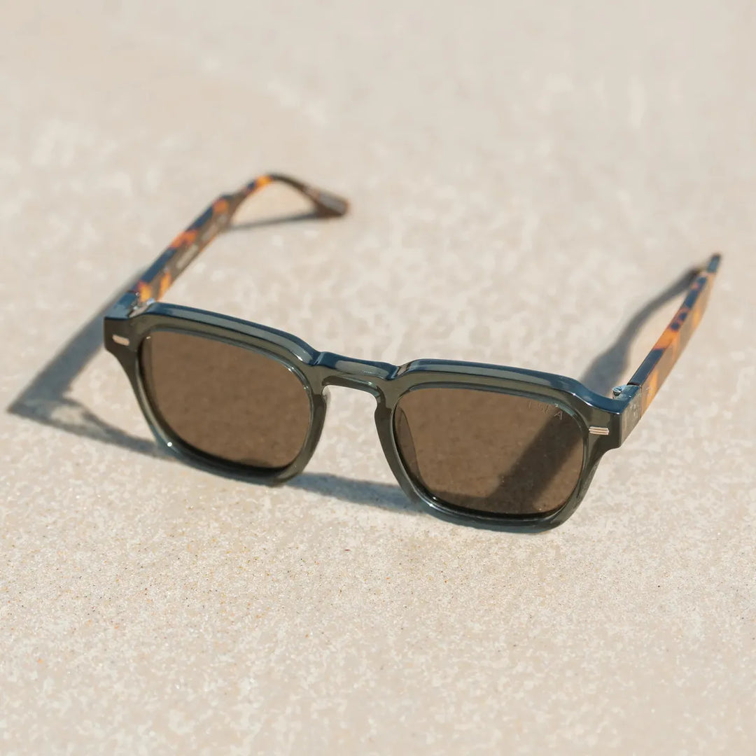 I-SEA - Hudson with Leaf and Tortoise Frames and Taupe Polarized Lenses
