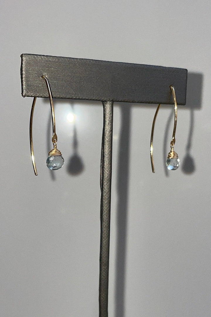 Tree Myriah - Aquamarine Isla Earrings in Gold