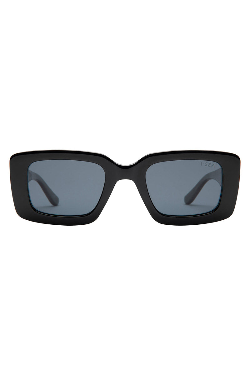 I-SEA - Emory in Black Frames with Smoke Polarized Lenses