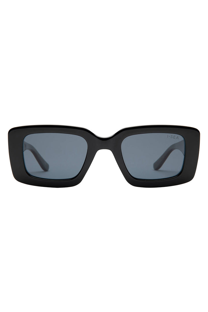 I-SEA - Emory in Black Frames with Smoke Polarized Lenses