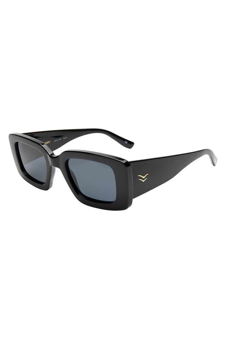 I-SEA - Emory in Black Frames with Smoke Polarized Lenses