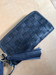 Cut n' Paste - "Cata" Woven Zip Around Wallet in Black