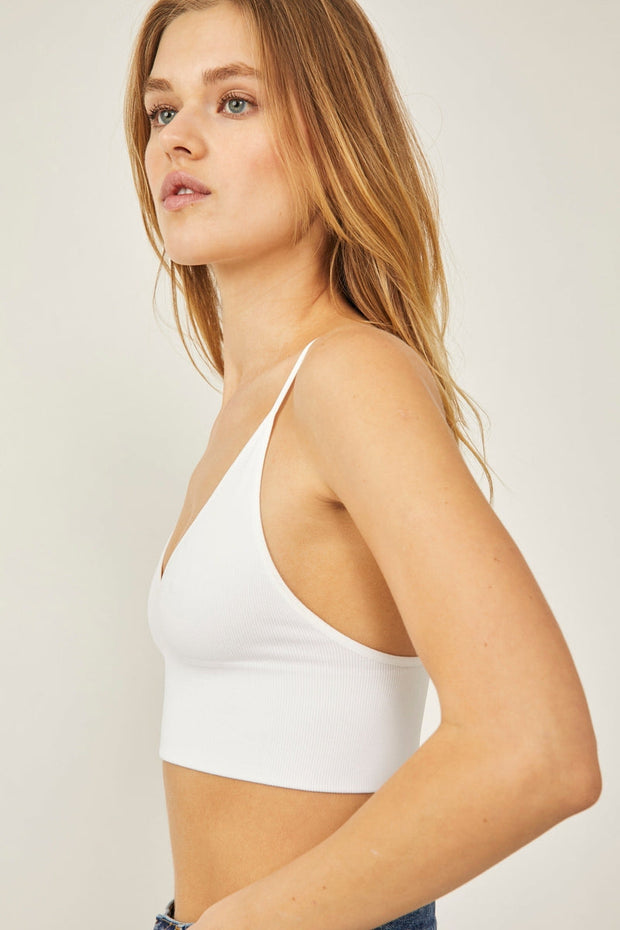 Free People - Yours Truly Seamless Bra in White – Blue Ox Boutique