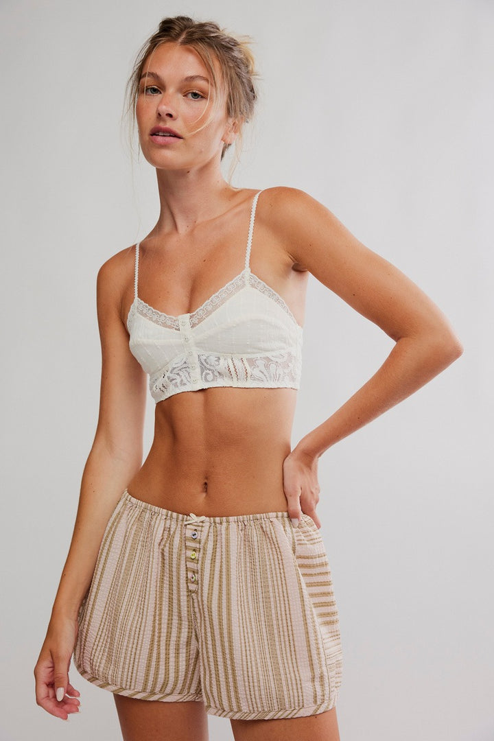 Free People - Rosie Longline Bralette in White Alyssum
