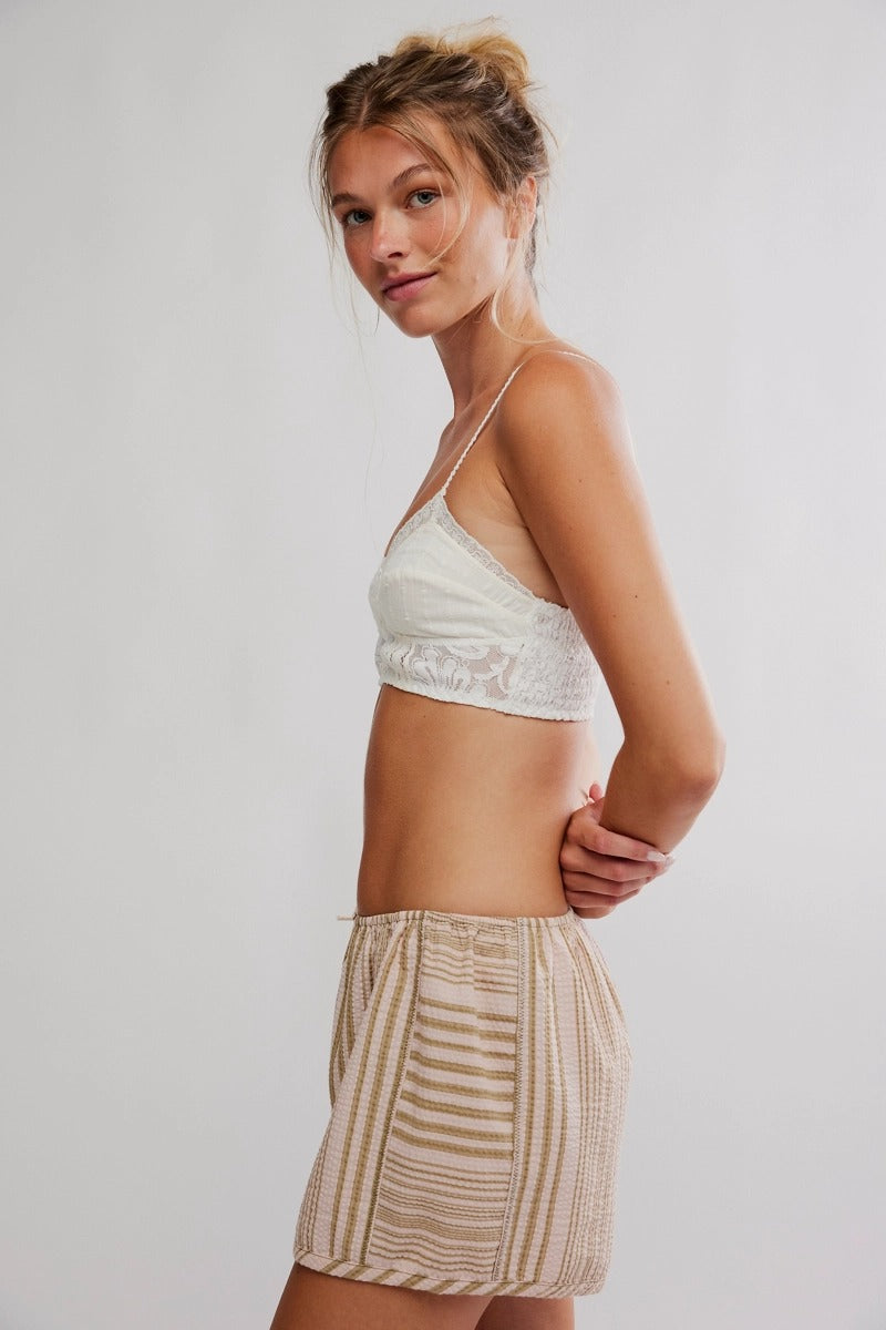 Free People - Rosie Longline Bralette in White Alyssum