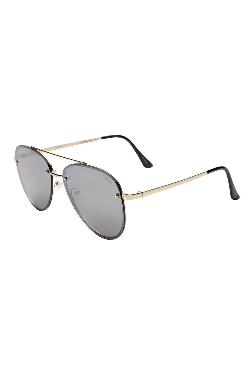 I-SEA - River in Gold Frames with Silver Mirror Lenses