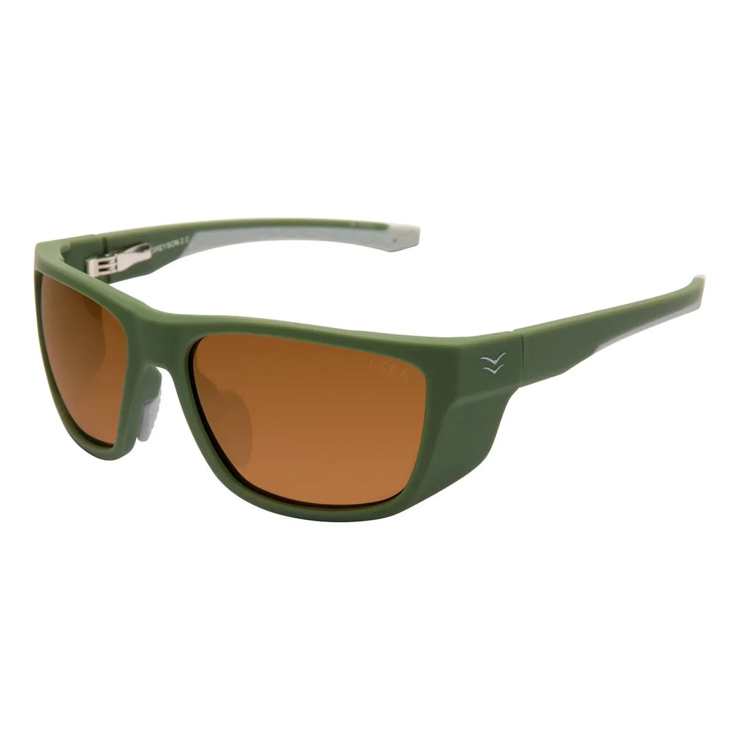 I-SEA - Greyson 2.0 with Olive Rubber Frames and Copper Mirror Polarized Lenses