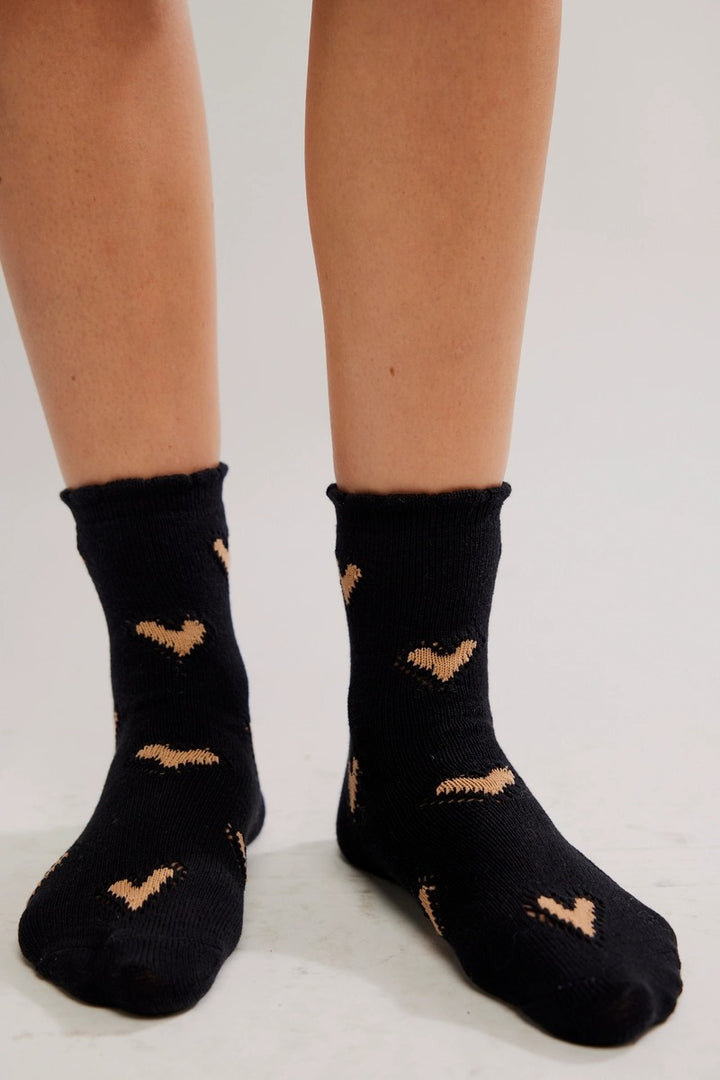 Free People - Cupids Bow Socks in Black