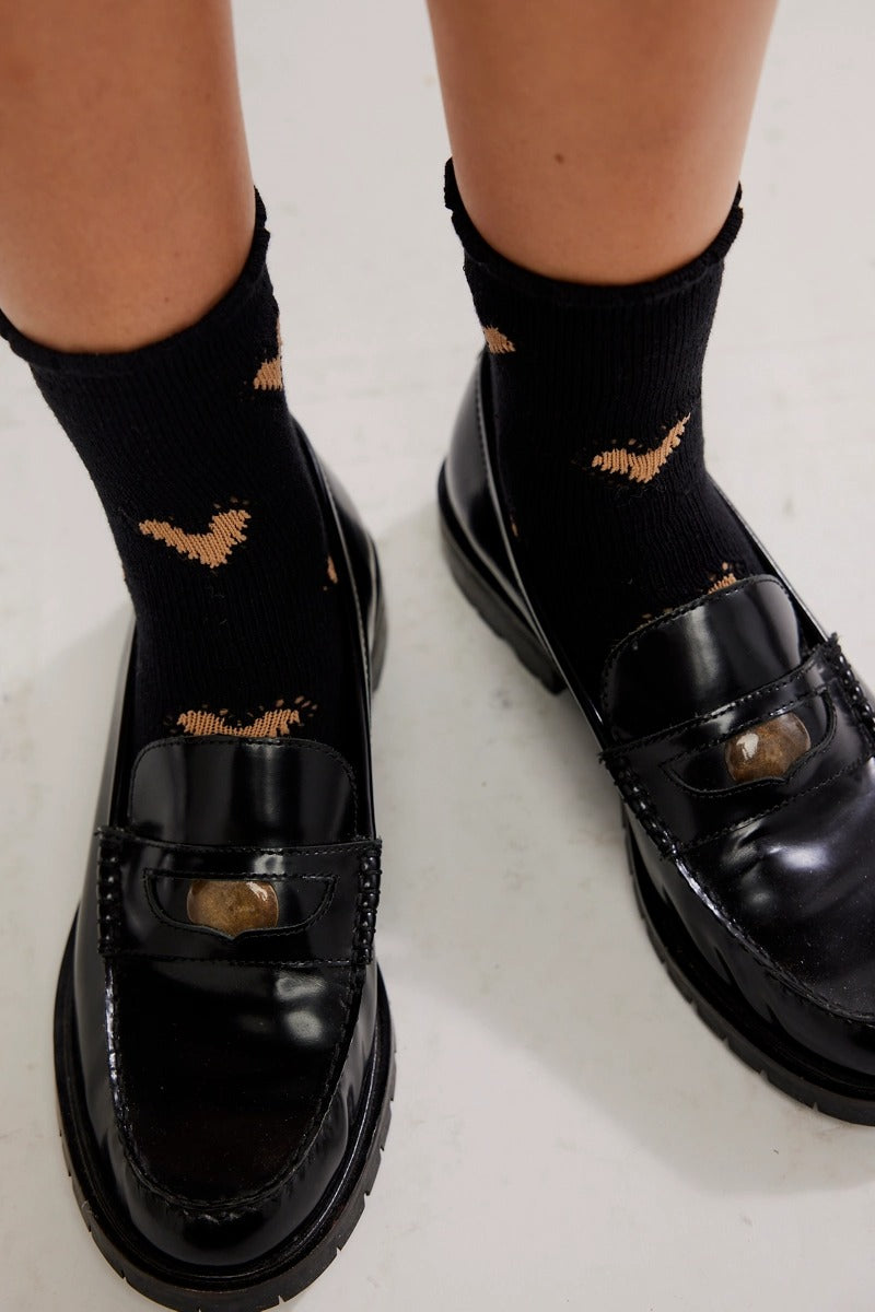 Free People - Cupids Bow Socks in Black